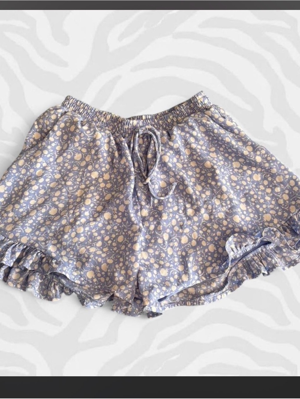 Sienna Sky Lavender Floral Ruffle Shorts